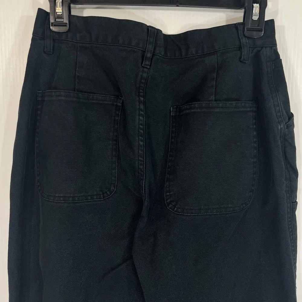 Taylor Stitch Chore Pants Mens Size 28 Black Wash Button Fly Straight Tapered